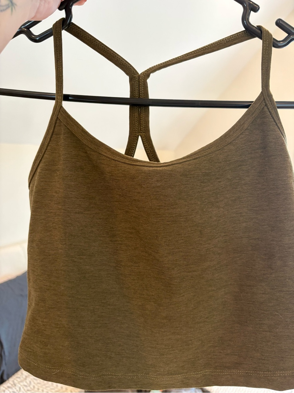 Beyond Yoga Women’s Olive Green Strappy Crop Tank Top